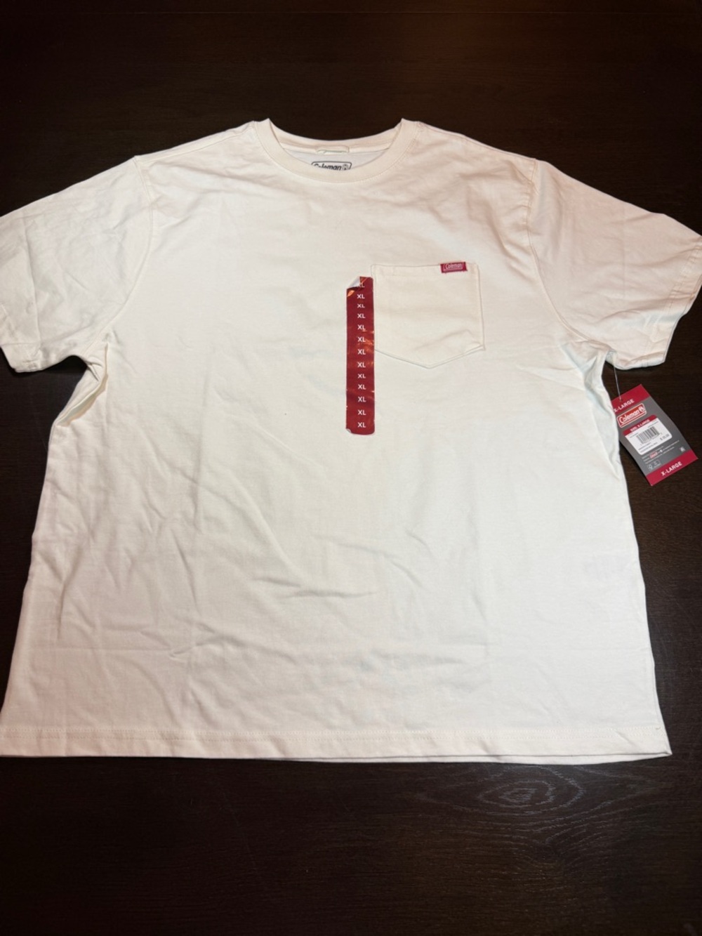 NWT Coleman Heavyweight Work Shirt Tee XL White Pocket Rugged Workwear
